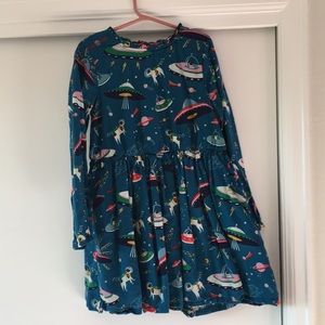 Girls Mini Boden spaceship frill dress